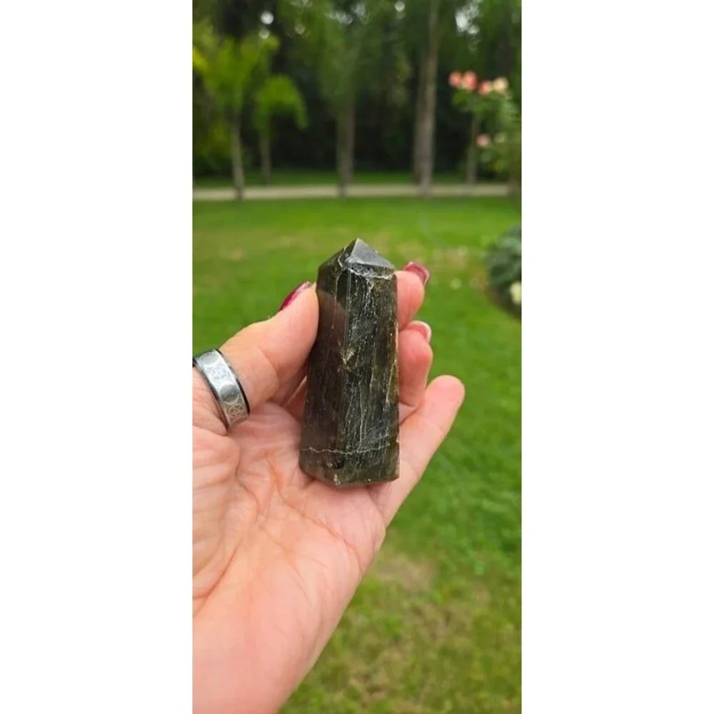 Labradorite Crystal Four Corner Intuition Manifestation Tower